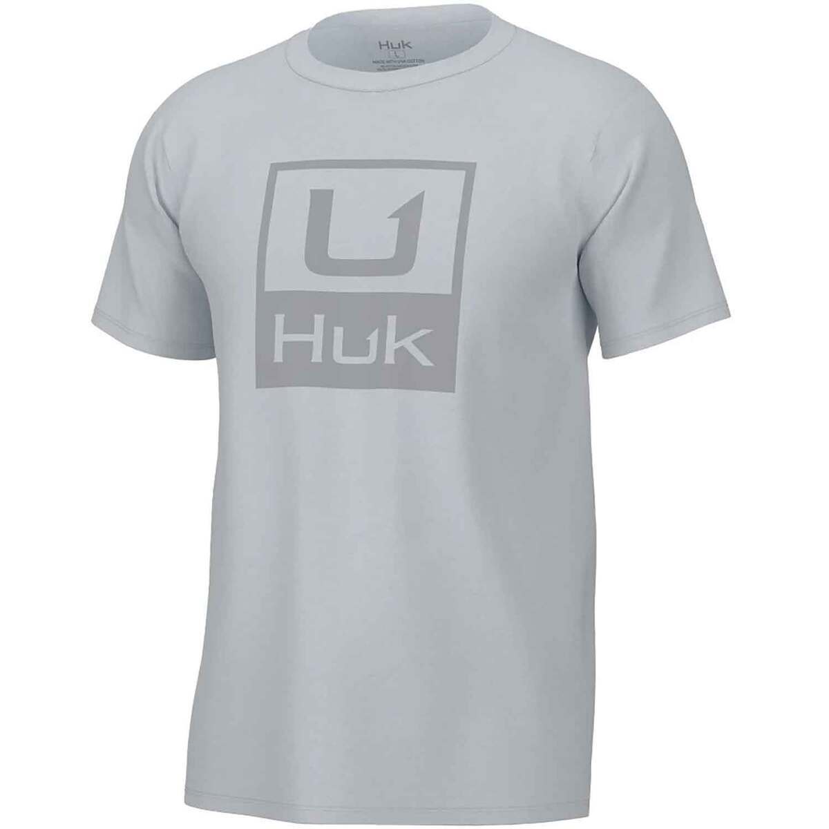 Huk Men's Stacked Logo Tee in Set Sail - M