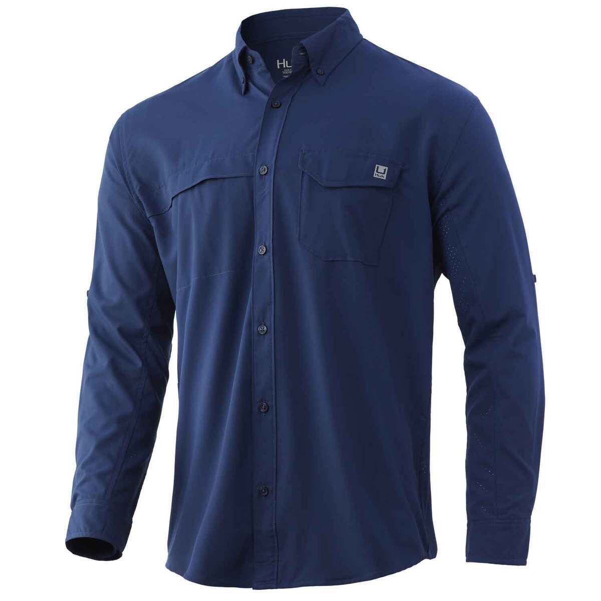 Huk Men's Tide Point Long Sleeve Fishing Shirt Huk Men's Tide Point Long Sleeve Fishing Shirt
