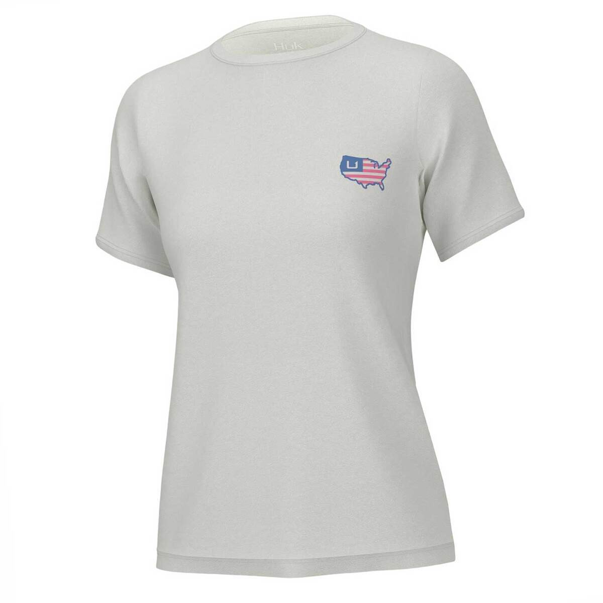 Huk Women's American Short Sleeve Fishing Shirt - White - XL - White XL Huk Women's American Short Sleeve Fishing Shirt - White - XL - White XL