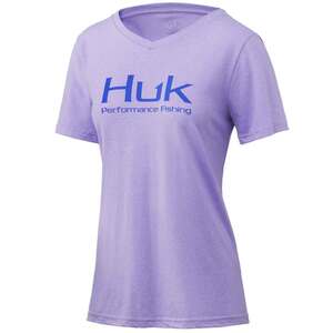 Huk Women's Logo  Short Sleeve Casual Shirt