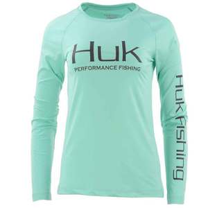 Huk Women's Pursuit Vented Long Sleeve Shirt - Gray - XL