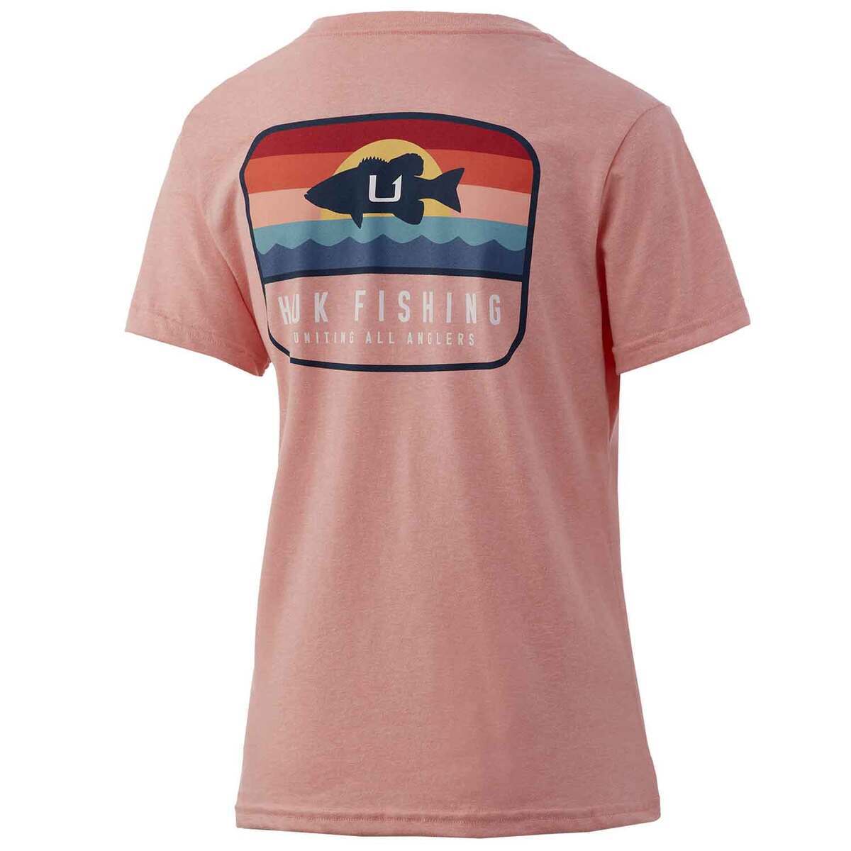 Huk Women's Sunset Bass Short Sleeve Casual Shirt Huk Women's Sunset Bass Short Sleeve Casual Shirt