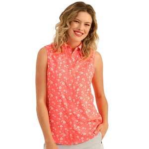 Huk Women's Tide Point Printed Sleeveless Fishing Shirt