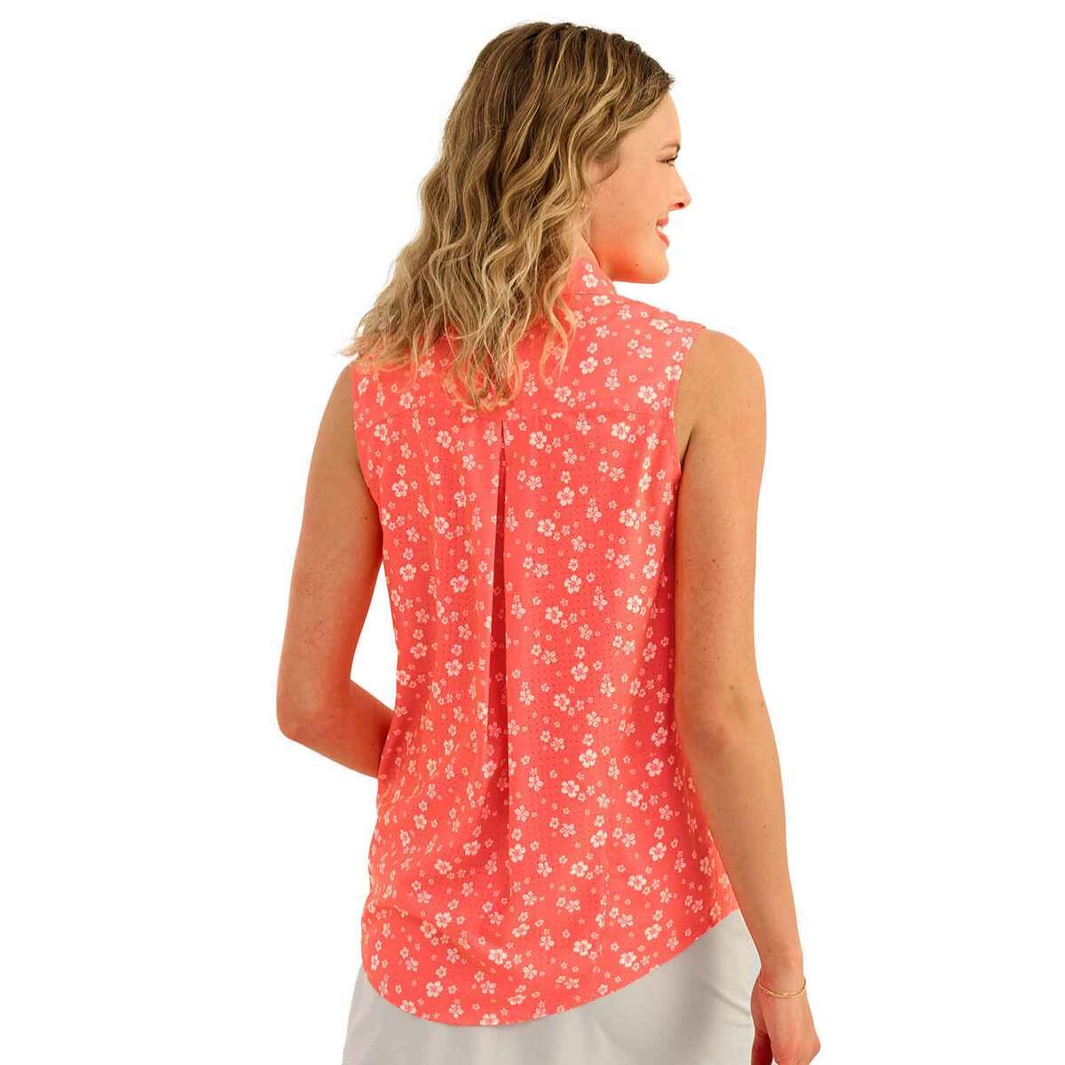 Huk Women's Tide Point Printed Sleeveless Fishing Shirt Huk Women's Tide Point Printed Sleeveless Fishing Shirt