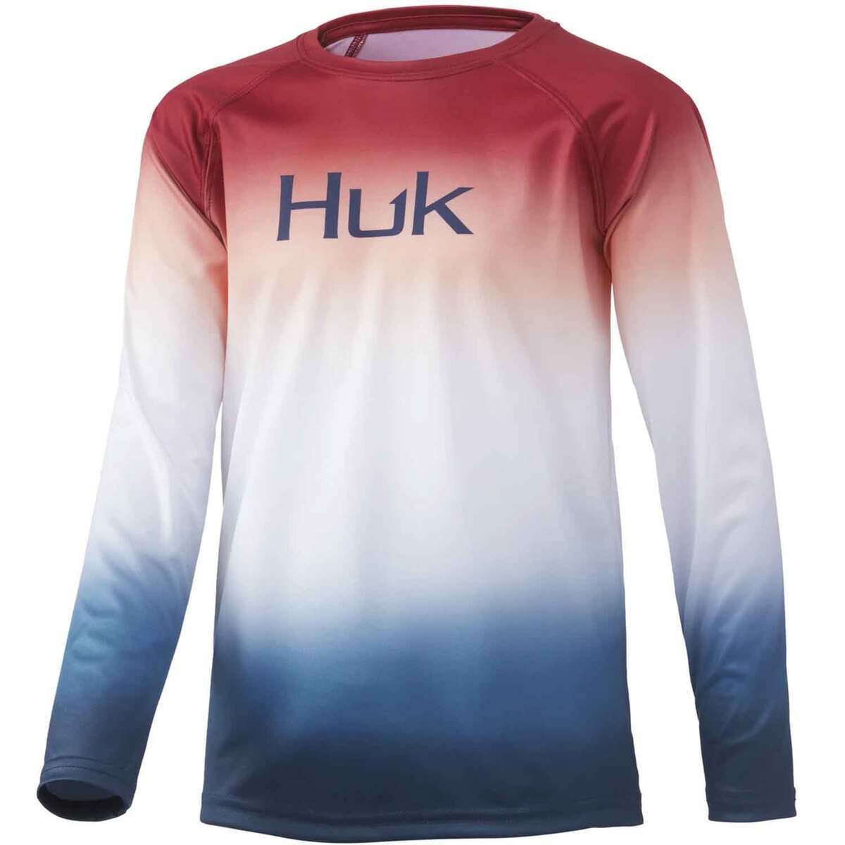 Huk Youth Flare Fade Double Header Long Sleeve Fishing Shirt Huk Youth Flare Fade Double Header Long Sleeve Fishing Shirt
