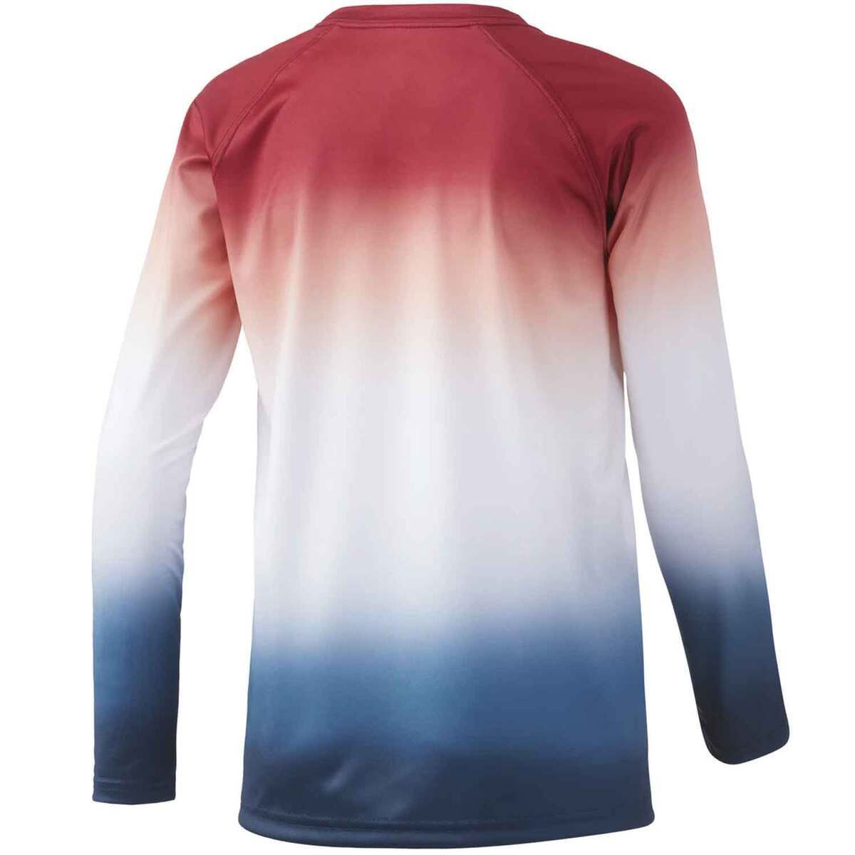 Huk Youth Flare Fade Double Header Long Sleeve Fishing Shirt Huk Youth Flare Fade Double Header Long Sleeve Fishing Shirt