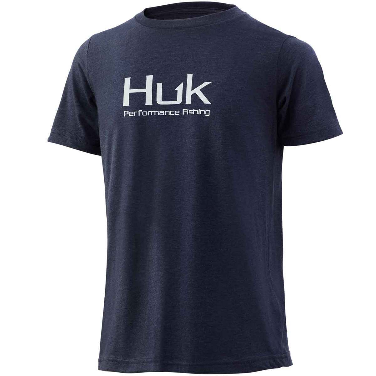 Huk Youth Performance Fishing Short Sleeve Shirt - Sargasso Sea - XS ...