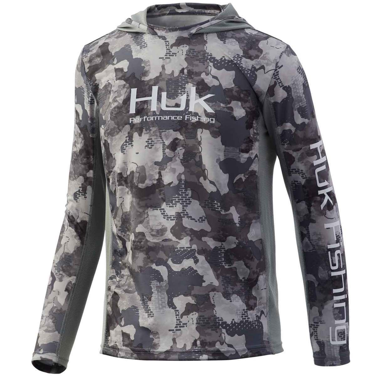 Huk Youth Refraction Camo Fishing Sun Hoodie Huk Youth Refraction Camo Fishing Sun Hoodie