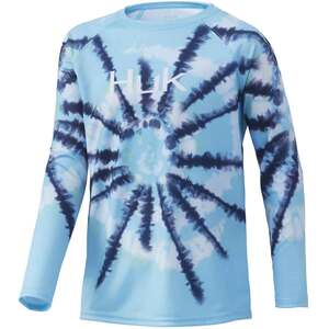 Huk Youth Spiral Dye Pursuit Long Sleeve Fishing Shirt