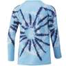 Huk Youth Spiral Dye Pursuit Long Sleeve Fishing Shirt - Baltic Sea - L - Baltic Sea L