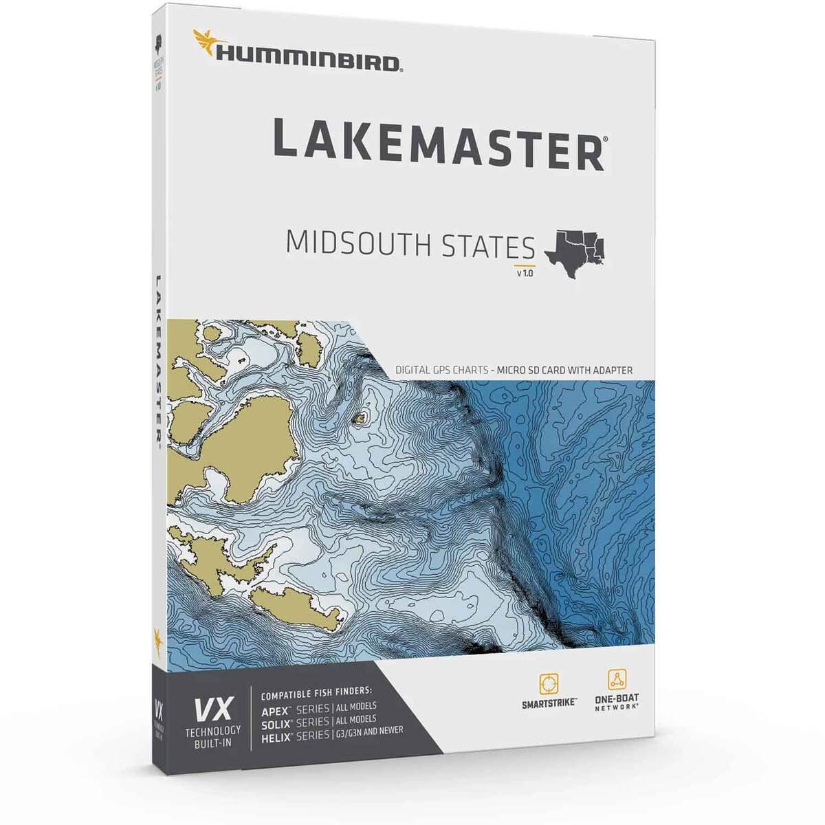 Humminbird Software Humminbird LakeMaster VX v1.0 Map Software - Mid South States ...
