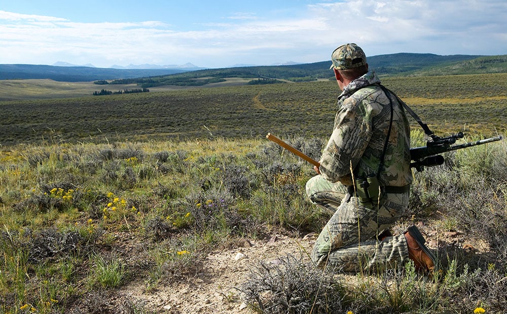 hunter surveying the land