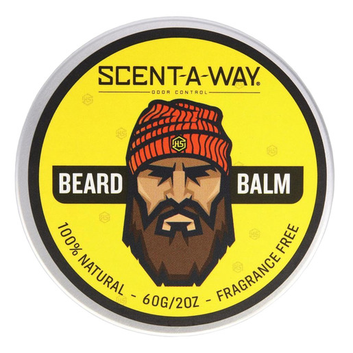 Hunter Specialties Scent-A-Way 2oz 100% Natural Fragrance Free Beard Balm – Yellow 2oz