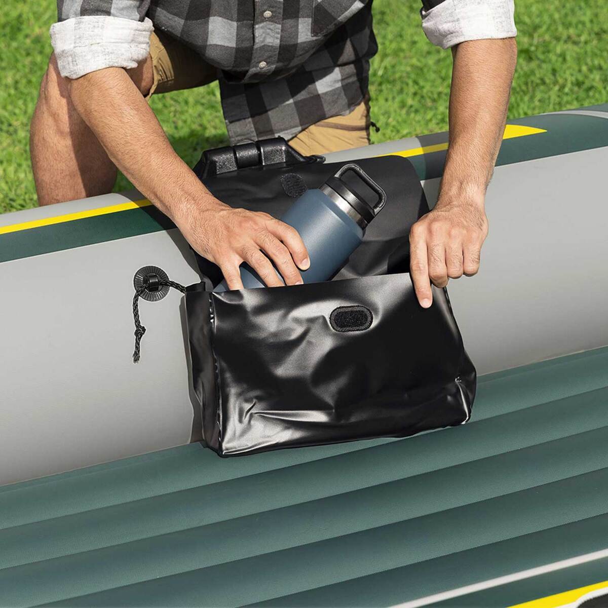 Grey Handle Raft Hydro Force Ranger Elite X3 Raft Set - Grey/Green | Sportsman's Warehouse