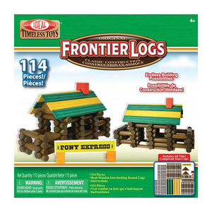 Ideal Frontier Logs Classic All Wood 114-Piece Construction Set