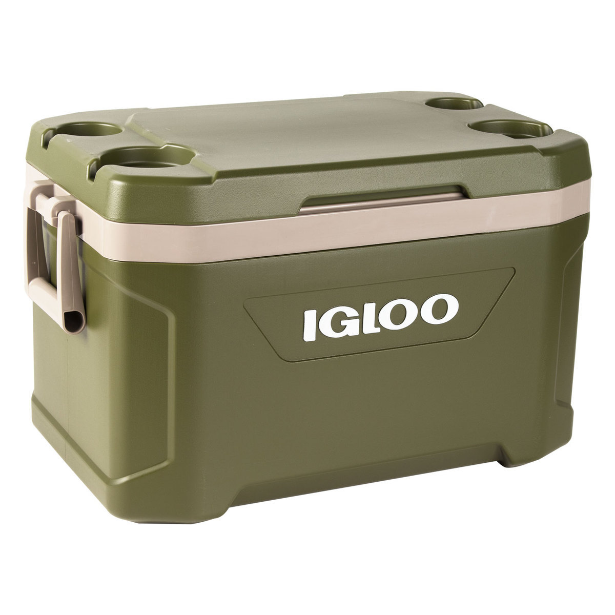 Igloo Latitude 52 Quart Cooler - Sand/Green - Sand/Green Igloo Latitude 52 Quart Cooler - Sand/Green - Sand/Green