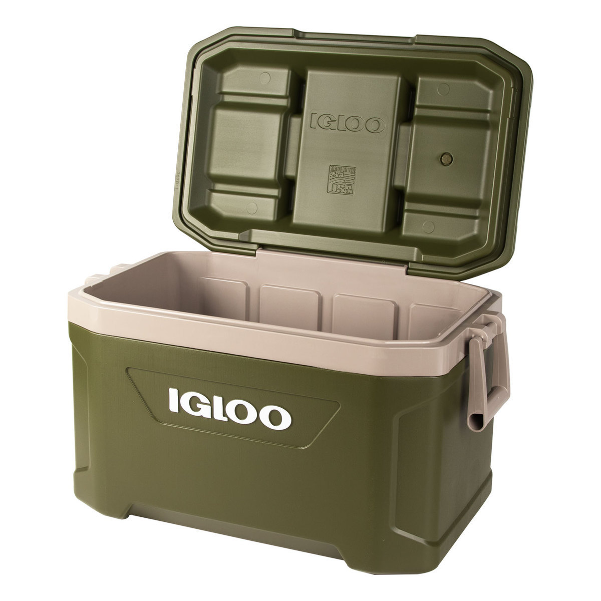 Igloo Latitude 52 Quart Cooler - Sand/Green - Sand/Green Igloo Latitude 52 Quart Cooler - Sand/Green - Sand/Green