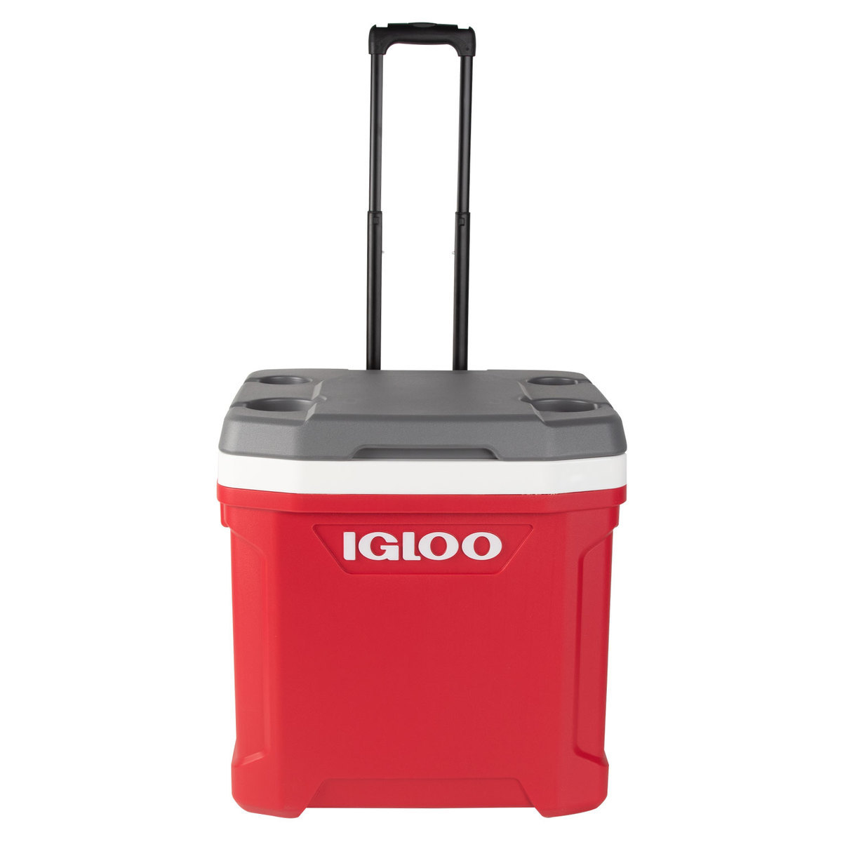 Igloo Latitude 60 Roller Cooler - Red/White - Red Igloo Latitude 60 Roller Cooler - Red/White - Red