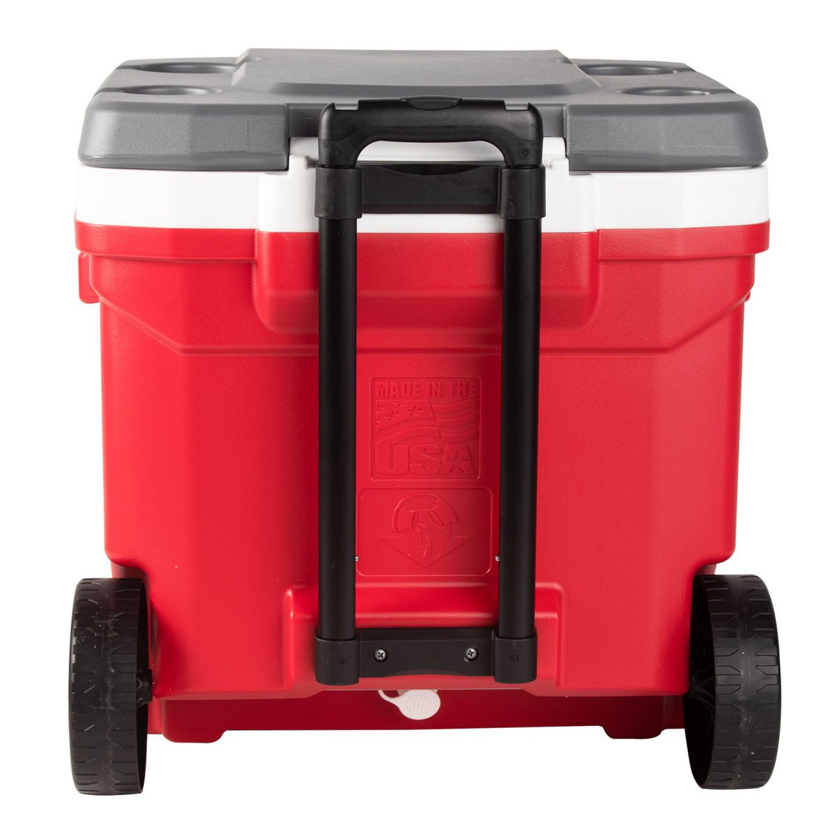 Igloo Latitude 60 Roller Cooler - Red/White - Red Igloo Latitude 60 Roller Cooler - Red/White - Red