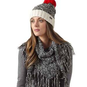 Igloos Women's Boucle Cuff Pom Beanie - Black - One Size Fits Most