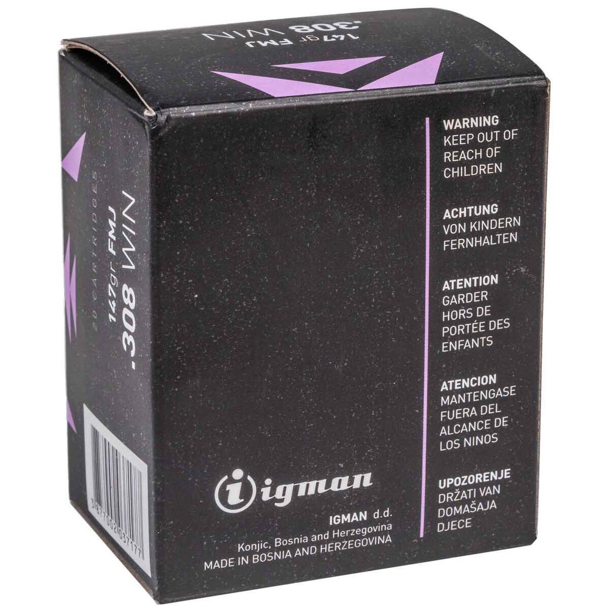 Igman 308 Winchester M80 147gr FMJ Rifle Ammo - 20 Rounds Igman 308 Winchester M80 147gr FMJ Rifle Ammo - 20 Rounds