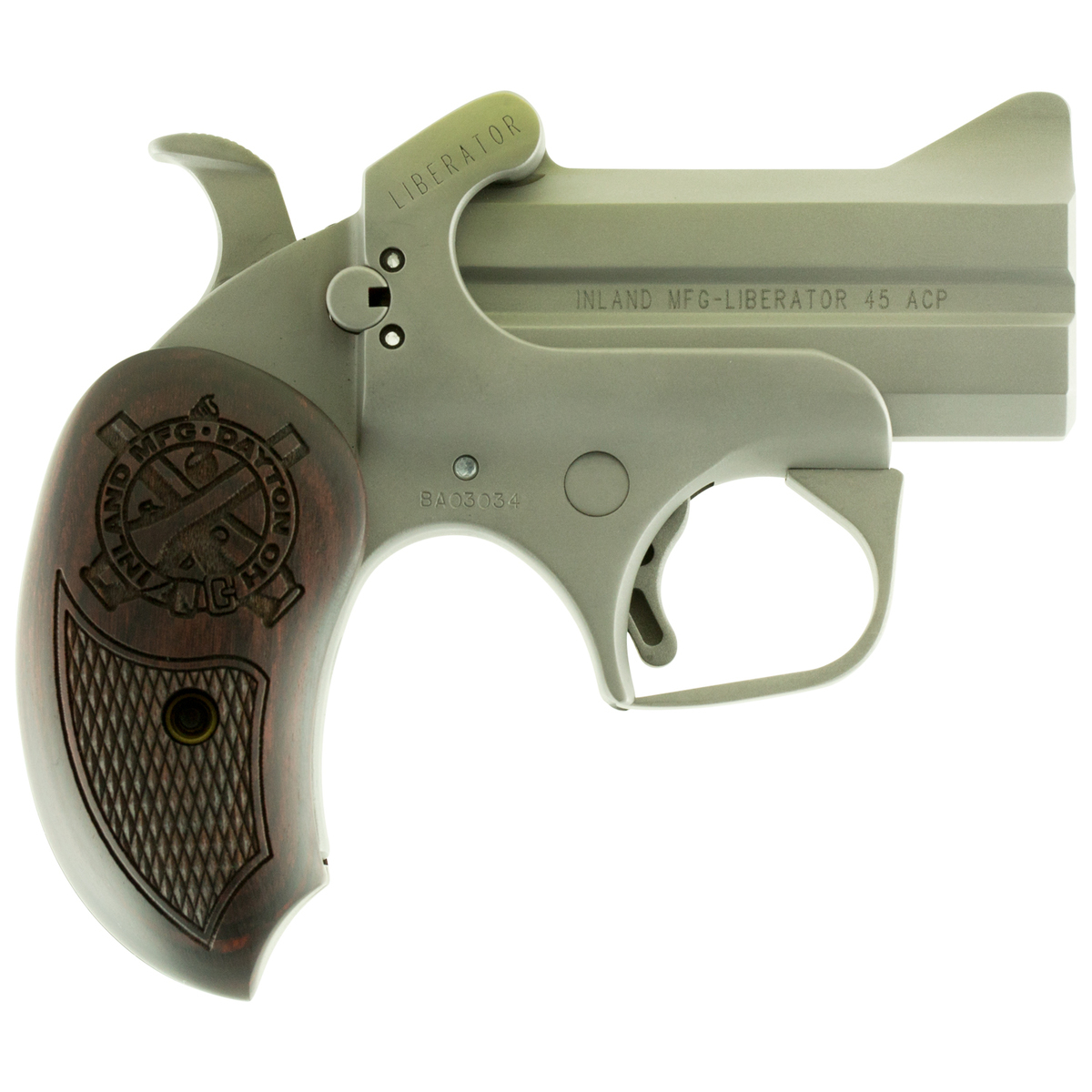Inland Liberator Derringer 45 Auto (ACP) 3in Stainless Pistol - 2 Rounds Inland Liberator Derringer 45 Auto (ACP) 3in Stainless Pistol - 2 Rounds
