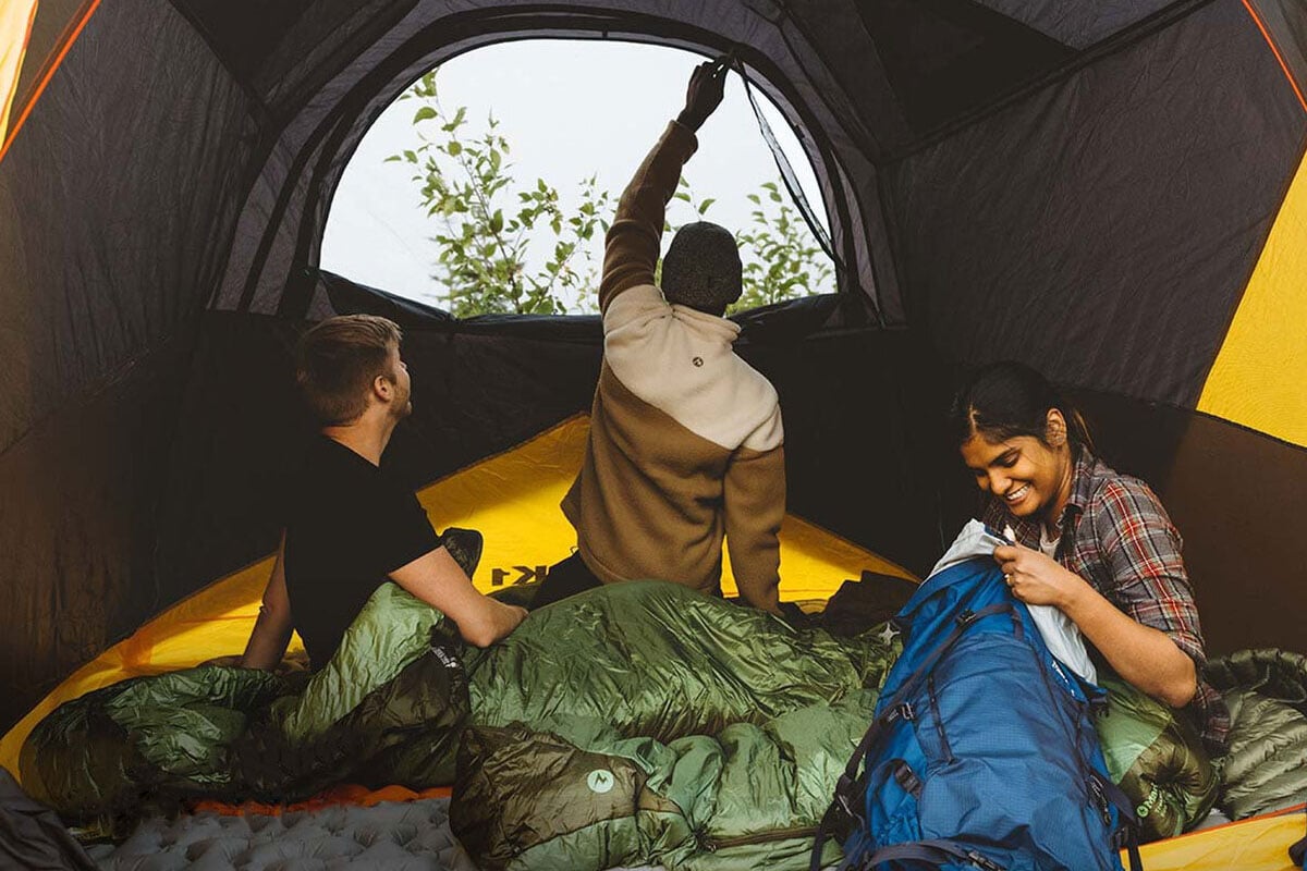 Coleman PEAK1 4-Person Camping Tent - Marigold/ Dark Stone