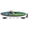 Intex Challenger K1 1 Person Inflatable Kayak - Black/Green/Blue