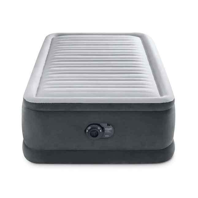 Intex Dura-Beam Comfort-Plush Twin Airbed - Grey Twin Intex Dura-Beam Comfort-Plush Twin Airbed - Grey Twin