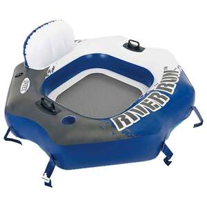 Intex River Run Connect 1 Person Inflatable Floating Lake Lounge