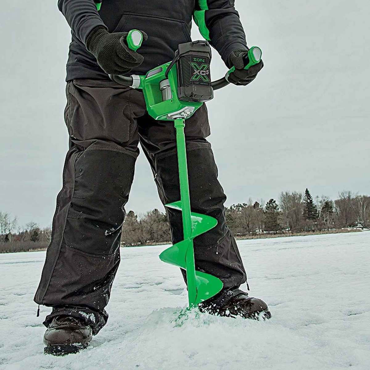 ION X 5AH Electric Power Ice Fishing Auger - 8in ION X 5AH Electric Power Ice Fishing Auger - 8in