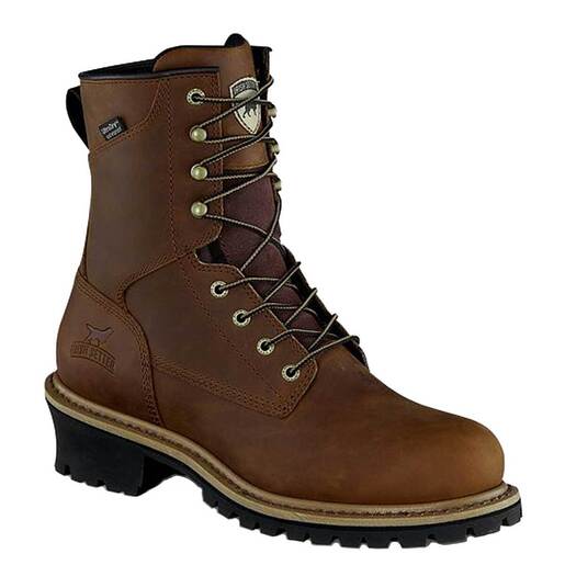 Irish Setter Men's Mesabi Soft Toe Waterproof 8in Work Boots - Brown 11