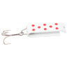 Jakes Lil Jake Spin-A-Lure Casting Spoon - White w/Red Dots, 1/6oz - White w/Red Dots
