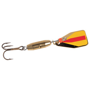 Jakes Stream A Lure Inline Spinner - G-Back Yellow Red Dot, 1/6oz