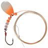 JB Lures Pro Flash Spinner Rig 400 Series Lure Rig - Glow and Orange, Sz 4 Hook/Sz 2 Blade, 42in - Glow and Orange Sz 4 Hook/Sz 2 Blade