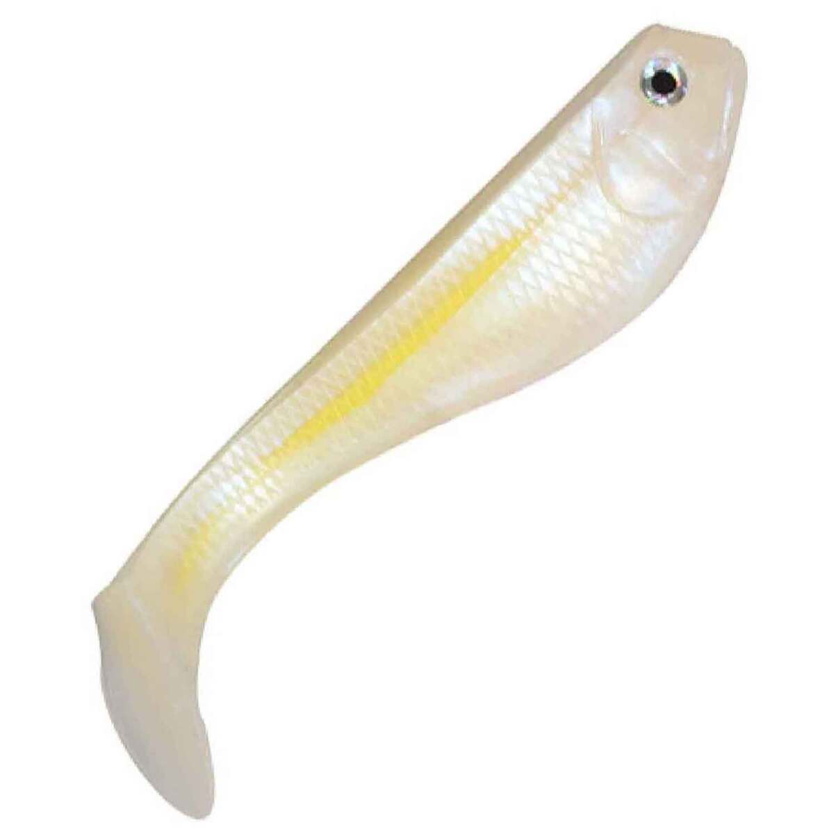 Jenko Fishing Booty Shaker Soft Swimbait - White Shad, 4in - White Shad Jenko Fishing Booty Shaker Soft Swimbait - White Shad, 4in - White Shad