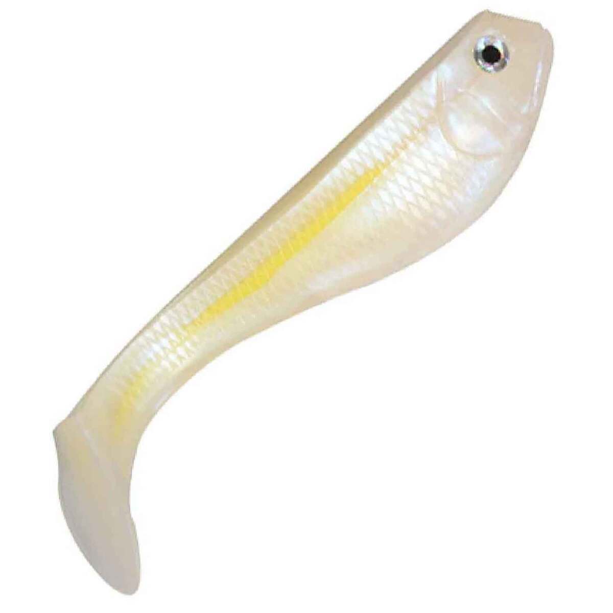Jenko Fishing Booty Shaker Soft Swimbait - White Shad, 8in - White Shad Jenko Fishing Booty Shaker Soft Swimbait - White Shad, 8in - White Shad