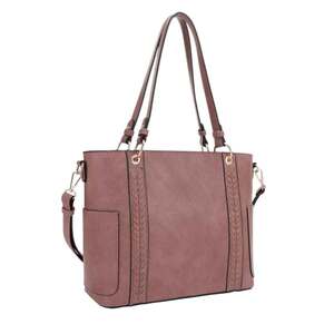 Jessie & James Austin Whipstitching Concealed Carry Lock and Key Tote - Mauve