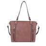 Jessie & James Austin Whipstitching Concealed Carry Lock and Key Tote - Mauve - Mauve