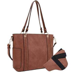 Jessie & James Austin Whipstitching Concealed Carry Lock and Key Tote - Tan