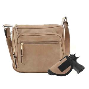 Jessie & James Brooklyn Concealed Carry Lock and Key Crossbody - Taupe