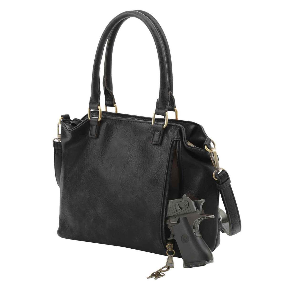 Jessie & James Elena Concealed Carry Purse – Lockable Gun Compartment Tote With Crossbody Strap