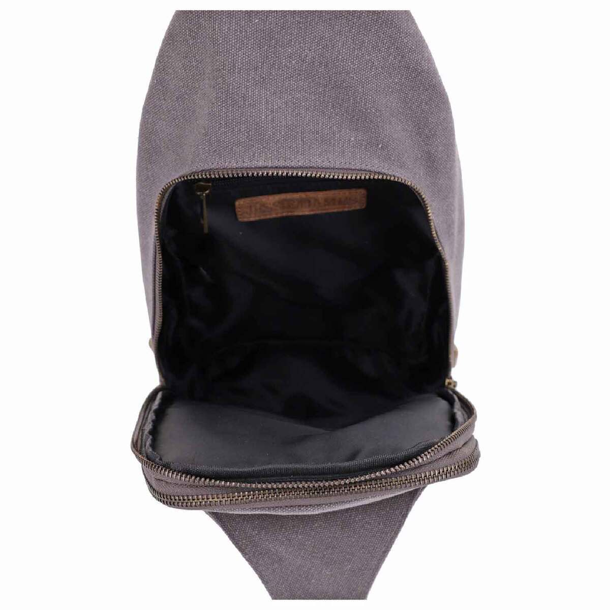 Jessie & James Glacier Canvas Sling Shoulder Concealed Backpack - Grey - Grey Jessie & James Glacier Canvas Sling Shoulder Concealed Backpack - Grey - Grey