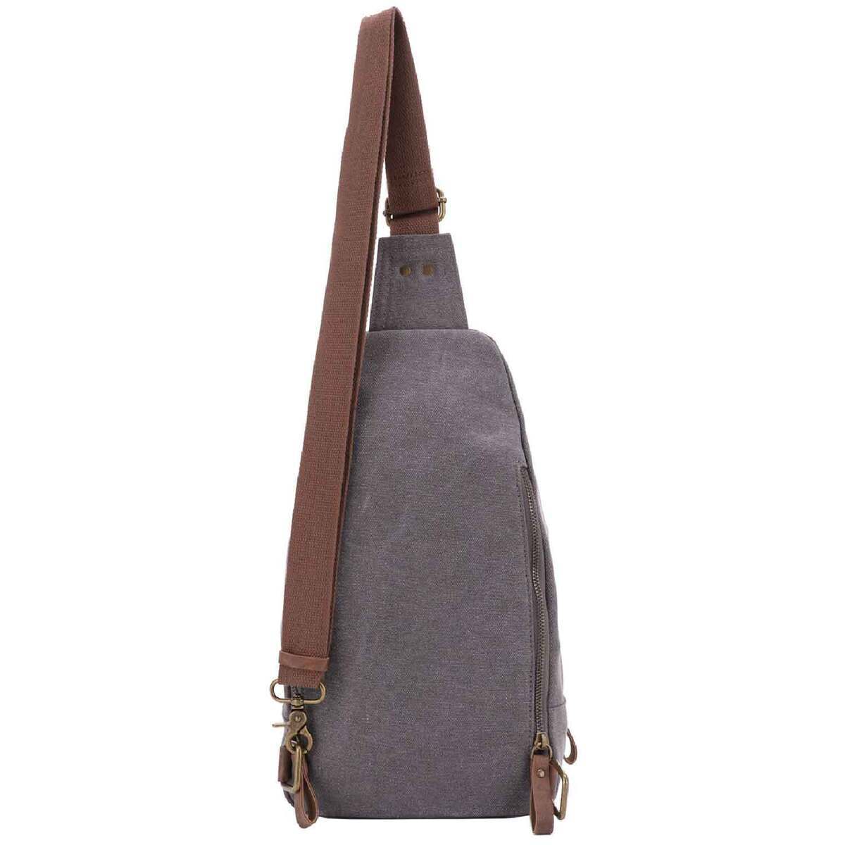 Jessie & James Glacier Canvas Sling Shoulder Concealed Backpack - Grey - Grey Jessie & James Glacier Canvas Sling Shoulder Concealed Backpack - Grey - Grey