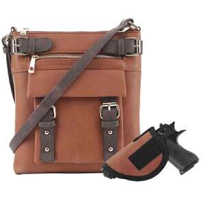 Jessie & James Hannah Concealed Carry Lock and Key Crossbody - Cognac