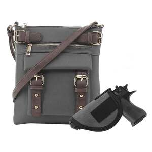 Jessie & James Hannah Concealed Carry Lock and Key Crossbody - Grey