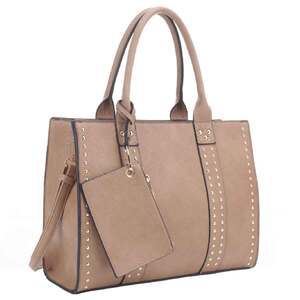 Jessie & James Kate Concealed Carry Lock and Key Satchel with Coin Pouch - Beige