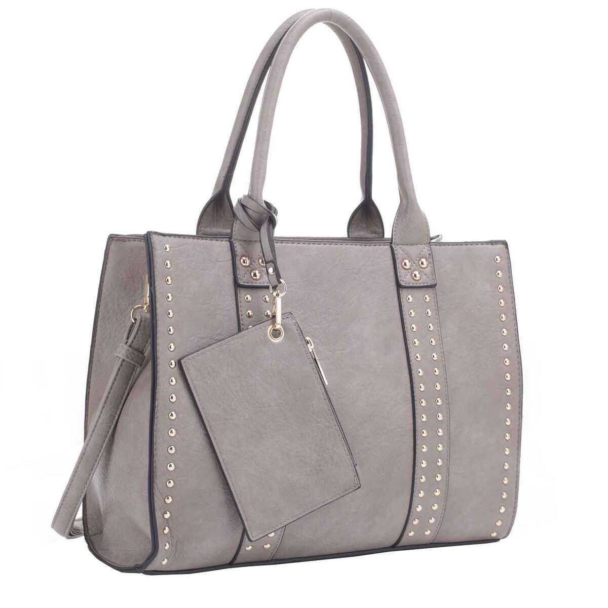 Jessie & James Kate Concealed Carry Lock and Key Satchel with Coin Pouch - Grey - Grey Jessie & James Kate Concealed Carry Lock and Key Satchel with Coin Pouch - Grey - Grey