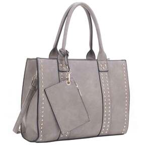 Jessie & James Kate Concealed Carry Lock and Key Satchel with Coin Pouch - Grey