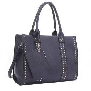 Jessie & James Kate Concealed Carry Lock and Key Satchel with Coin Pouch - Navy